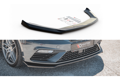 Накладка сплиттер на передний бампер Вар2 на Seat III Cupra / FR рестайл